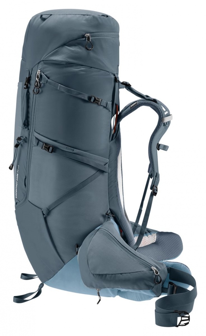 Sac à Dos De Montagne Deuter Randonnée backpack Aircontact Core 70+10 Grise Foncé | GWE-1737507