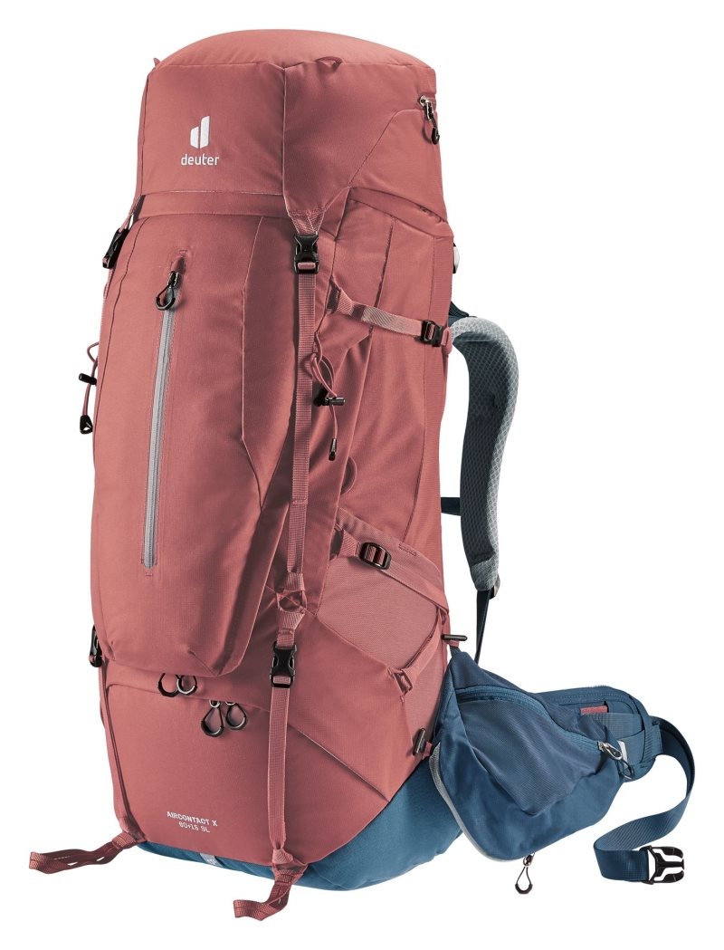 Sac à Dos De Montagne Deuter Randonnée backpack Aircontact X 60+15 SL Redwood-ink | RQM-7786930